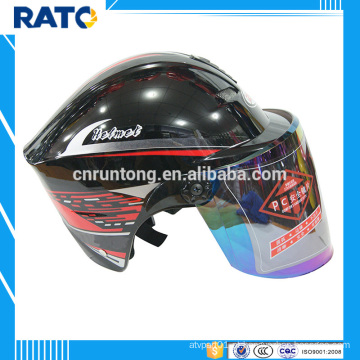 Capacete de motocicleta de verão preto semi-face único à venda